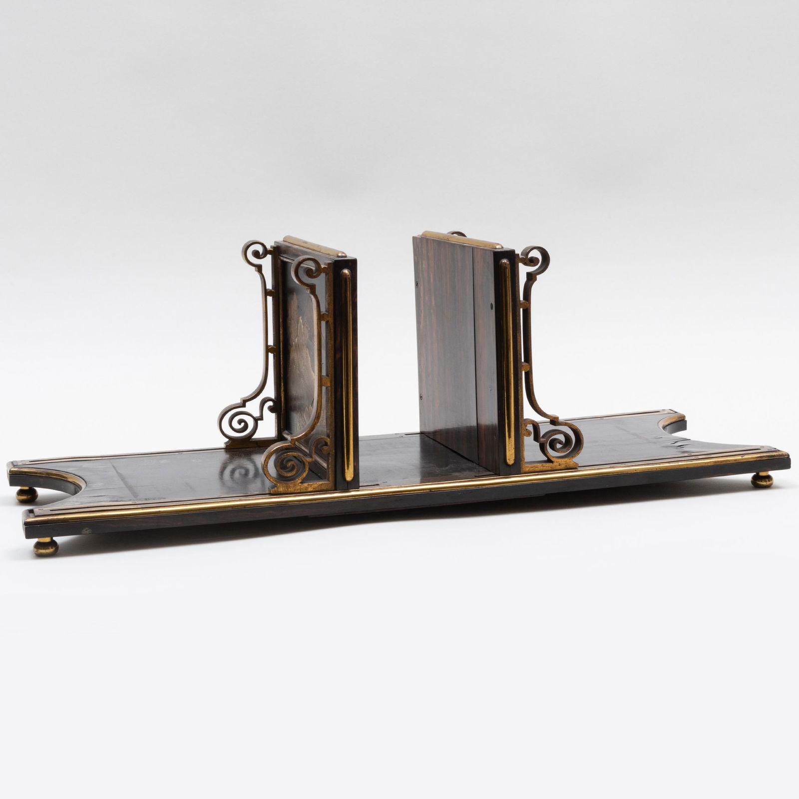 Edwardian Brass Mounted Book Cradle Inset with Japanese Lacquer Panels (1 of 13)