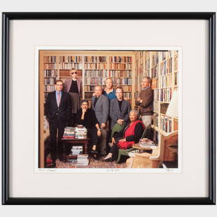 Timothy Greenfield-Sanders (b. 1952): Knopf Authors Including Joan Didion, Robert Caro, and Toni: Timothy Greenfield-Sanders (b. 1952): Knopf Authors Including Joan Didion, Robert Caro, and Toni Morrison Chromogenic print, 2002, signed with initials, dated and inscribed 'For Joan' at bottom, with