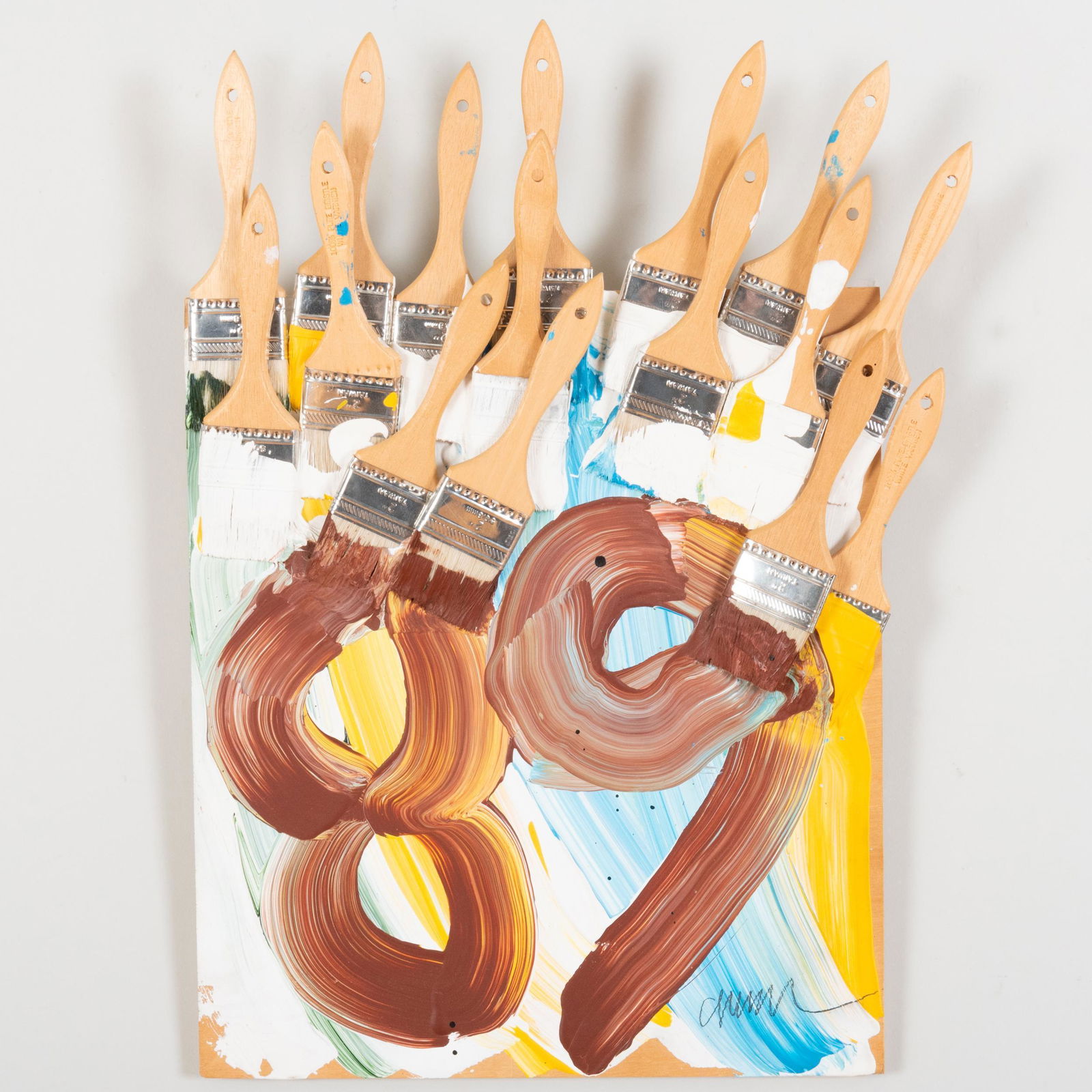Fernandez Arman (1928-2005): 89 with Paintbrushes (1 of 3)
