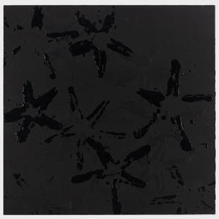 Nabil Nahas (b. 1949): Black Starfish: Nabil Nahas (b. 1949): Black Starfish Acrylic on canvas, 1993, signed 'Nahas' and dated on the reverse. 24 x 24 in., unframed. From the Collection of Christopher English Walling