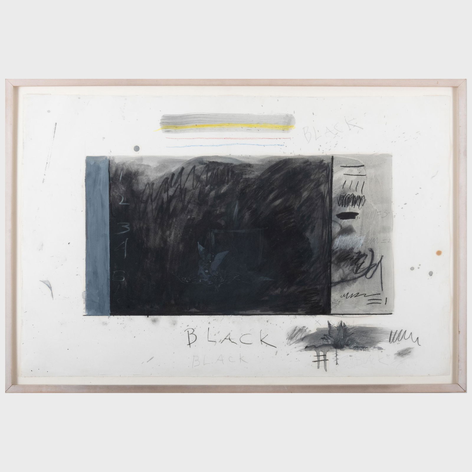 Pat Steir (b. 1940): Black Drawing (1 of 4)