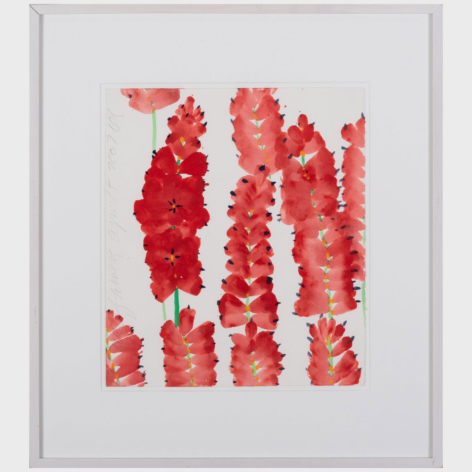 Donald Sultan (b. 1951): Wallflowers April 5; Wallflowers, April 9; and Wallflowers April 12 (1 of 16)