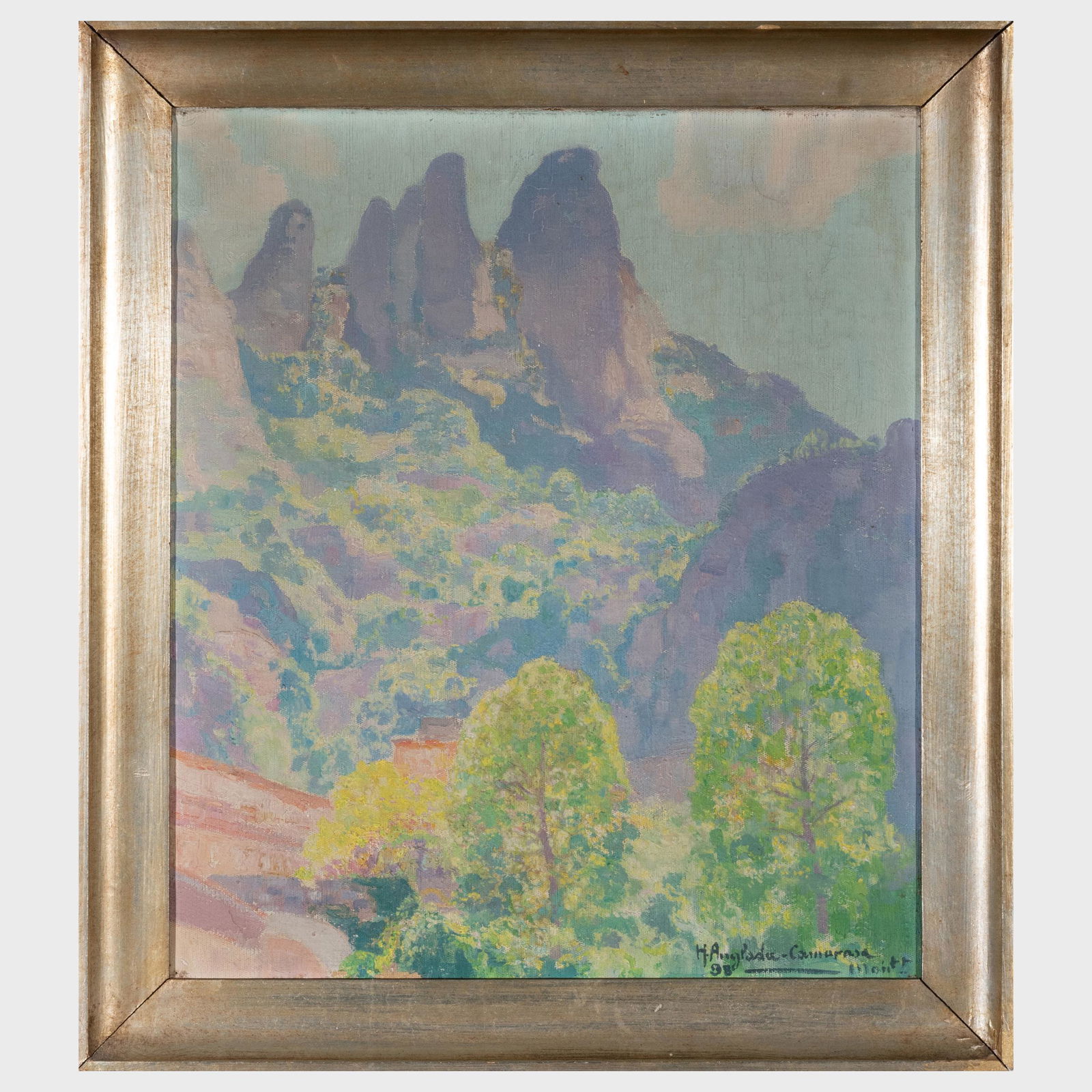 Hermenegildo Anglada Camarasa (1871-1959): Arboles de Montserrat: Hermenegildo Anglada Camarasa (1871-1959): Arboles de Montserrat Oil on canvas, 1938, signed 'H. Anglada-Camarasa', dated in inscribed 'Montt' lower right. 20 x 17 1/4 in., 24 x 21 in. (frame). Note:
