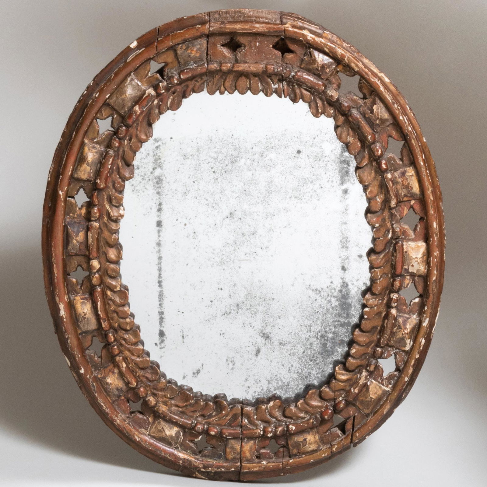 Small Italian Giltwood Oval Mirror (1 of 3)