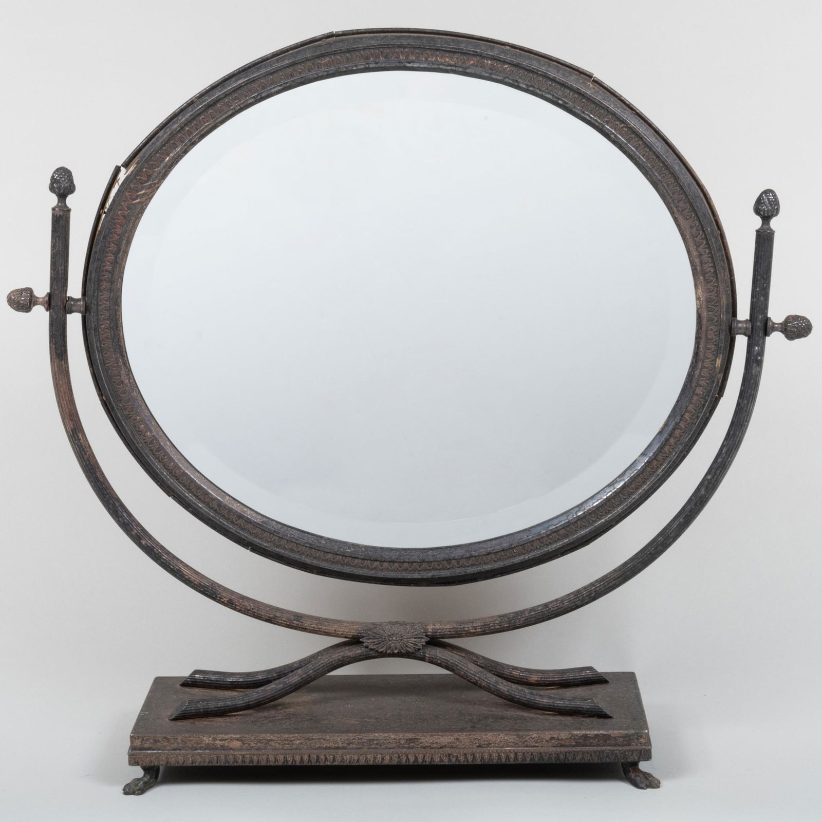 Neoclassical Style Silver Plated Dressing Mirror (1 of 8)