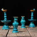 Chinese Five Piece Turquoise Tomb Pottery Group