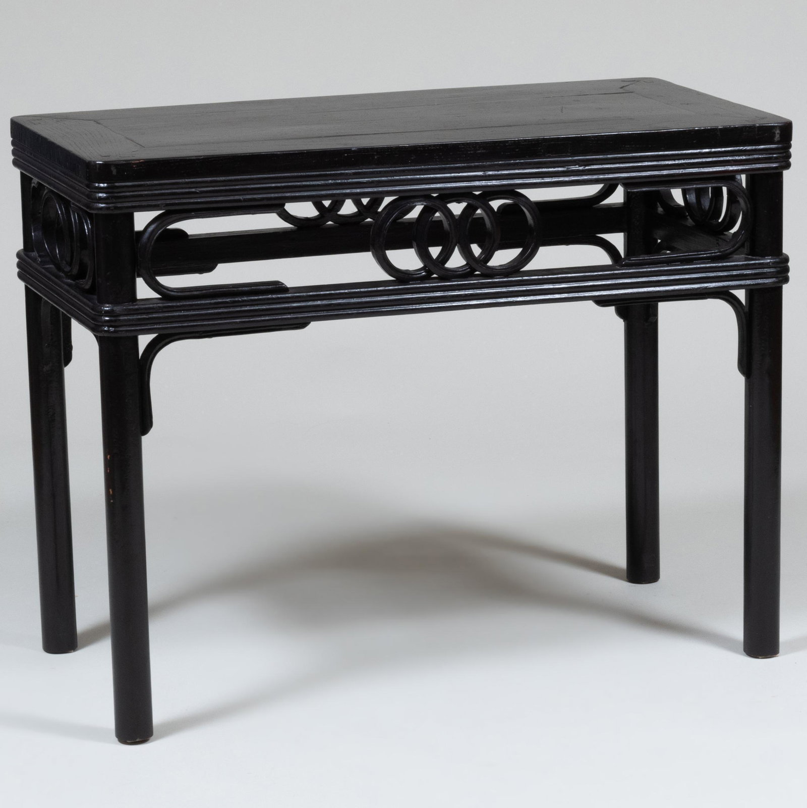 Chinese Lacquered Elm Side Table (1 of 8)
