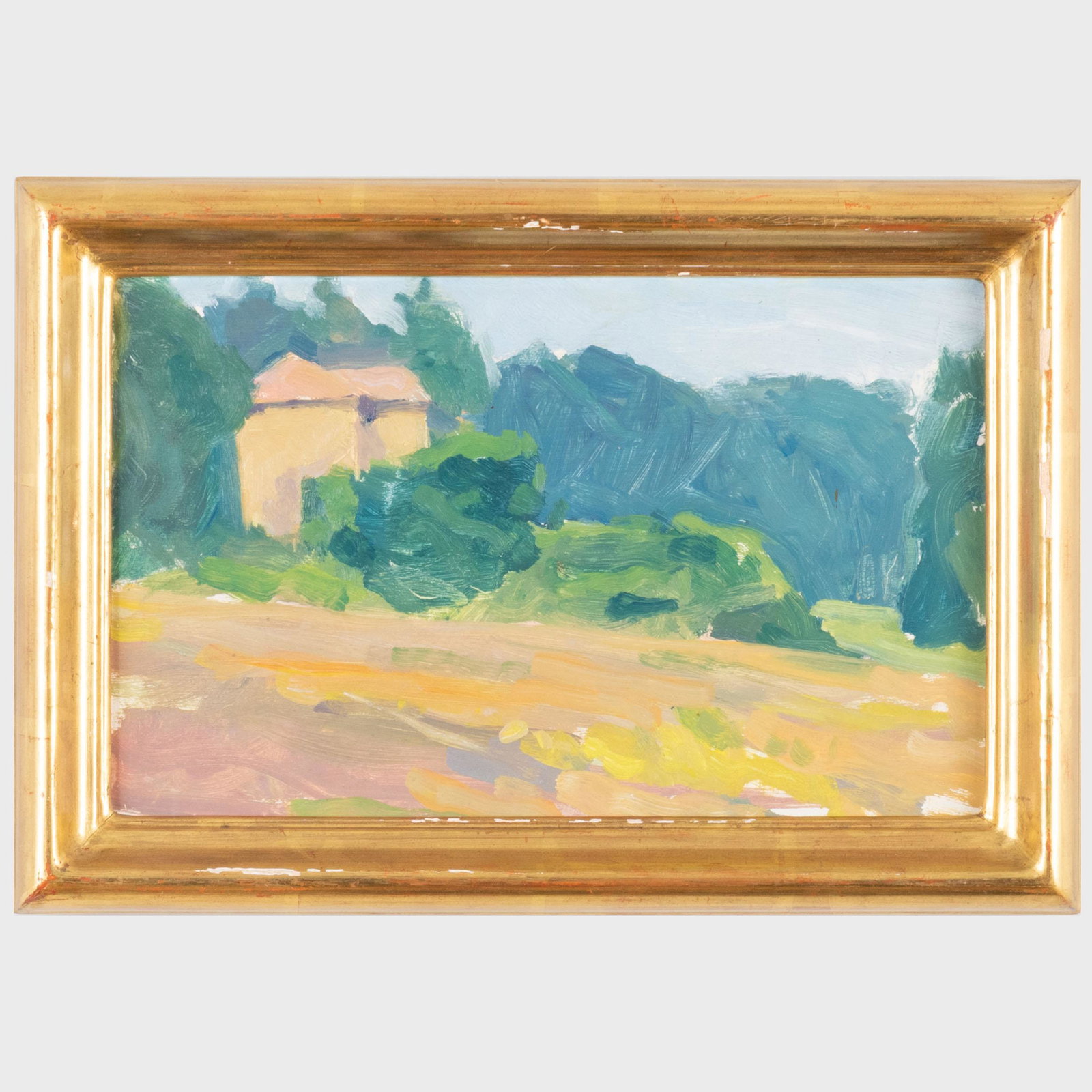 Steve Ellis: Untitled: Steve Ellis: Untitled Oil on paperboard, 1972, signed 'Ellis' and dated on the reverse. 7 1/4 x 11 1/2 in., 9 1/2 x 13 3/4 in. (frame). From the Collection of Christopher English Walling