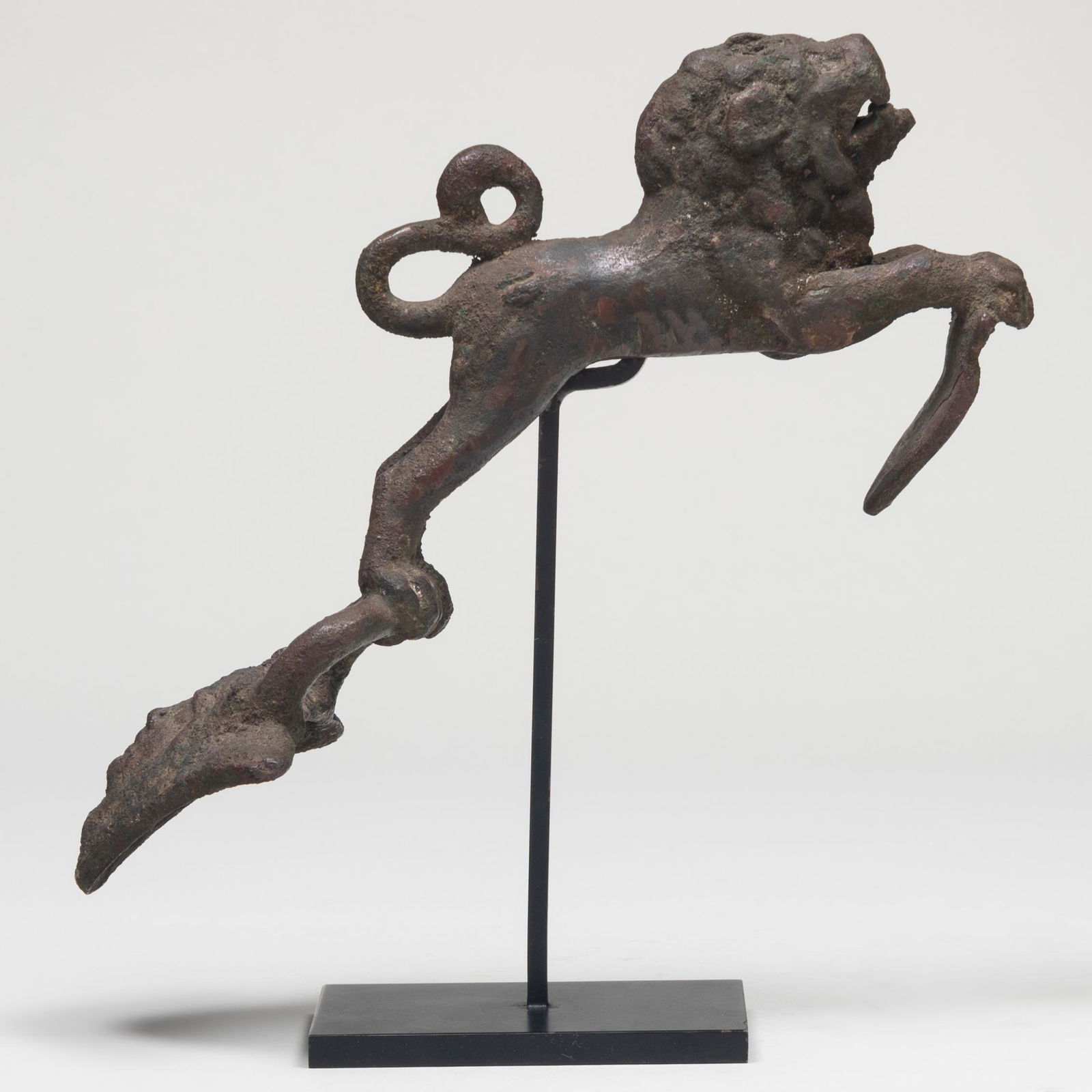 Ancient Roman Style Cast-Bronze Leaping Lion Form Furniture Mount (1 of 8)