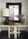 Contemporary Travertine Console Table, designed by Steven Gambrel