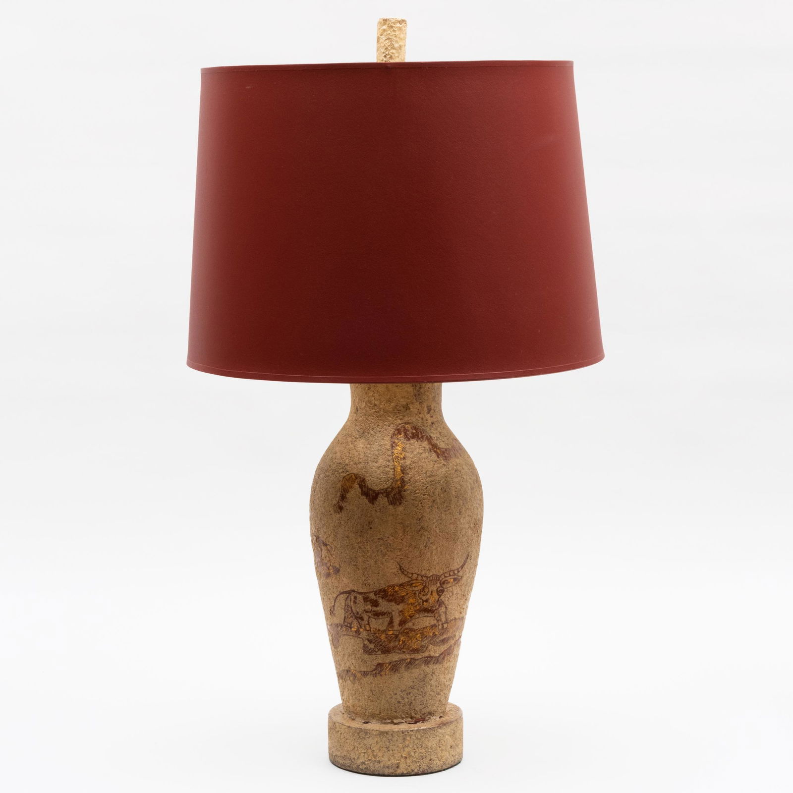 Marianna von Allesch Cast Papier Mache Table Lamp with a Custom Shade (1 of 10)