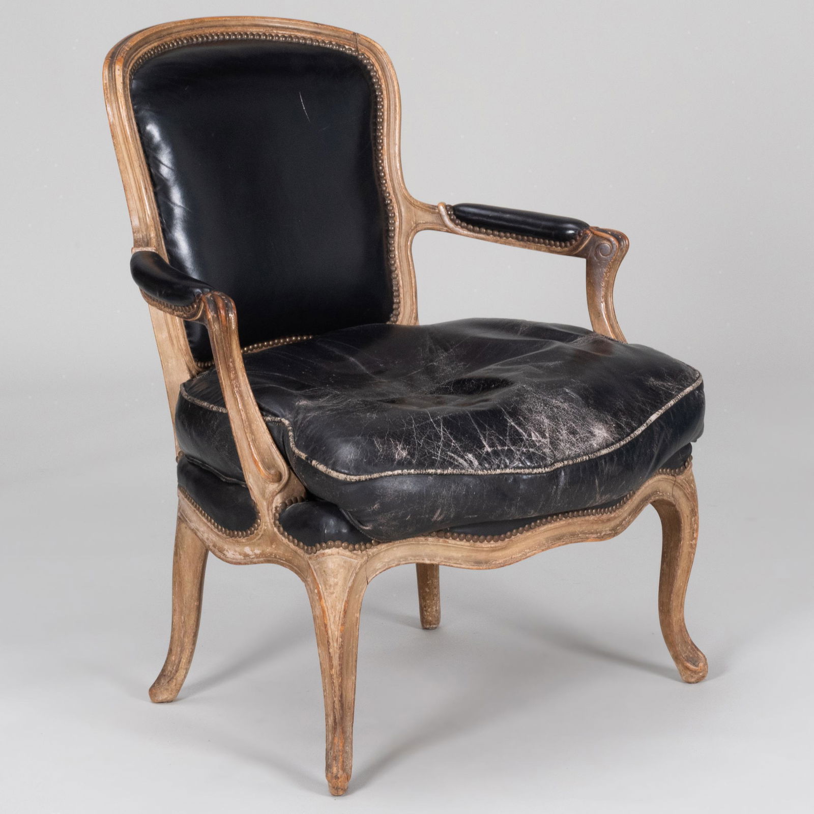 Louis XV Style Painted Beechwood Fauteuil en Cabriolet, Maison Jansen (1 of 15)