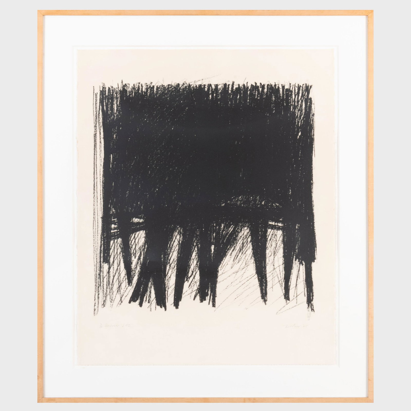 Jack Tworkov (1900-1982): Barrier L #2: Jack Tworkov (1900-1982): Barrier L #2 Lithograph in black on wove paper, 1965, signed, titled and dated in pencil, numbered 3/50. 27 1/2 x 22 in. (sheet), 34 x 29 in. (frame).