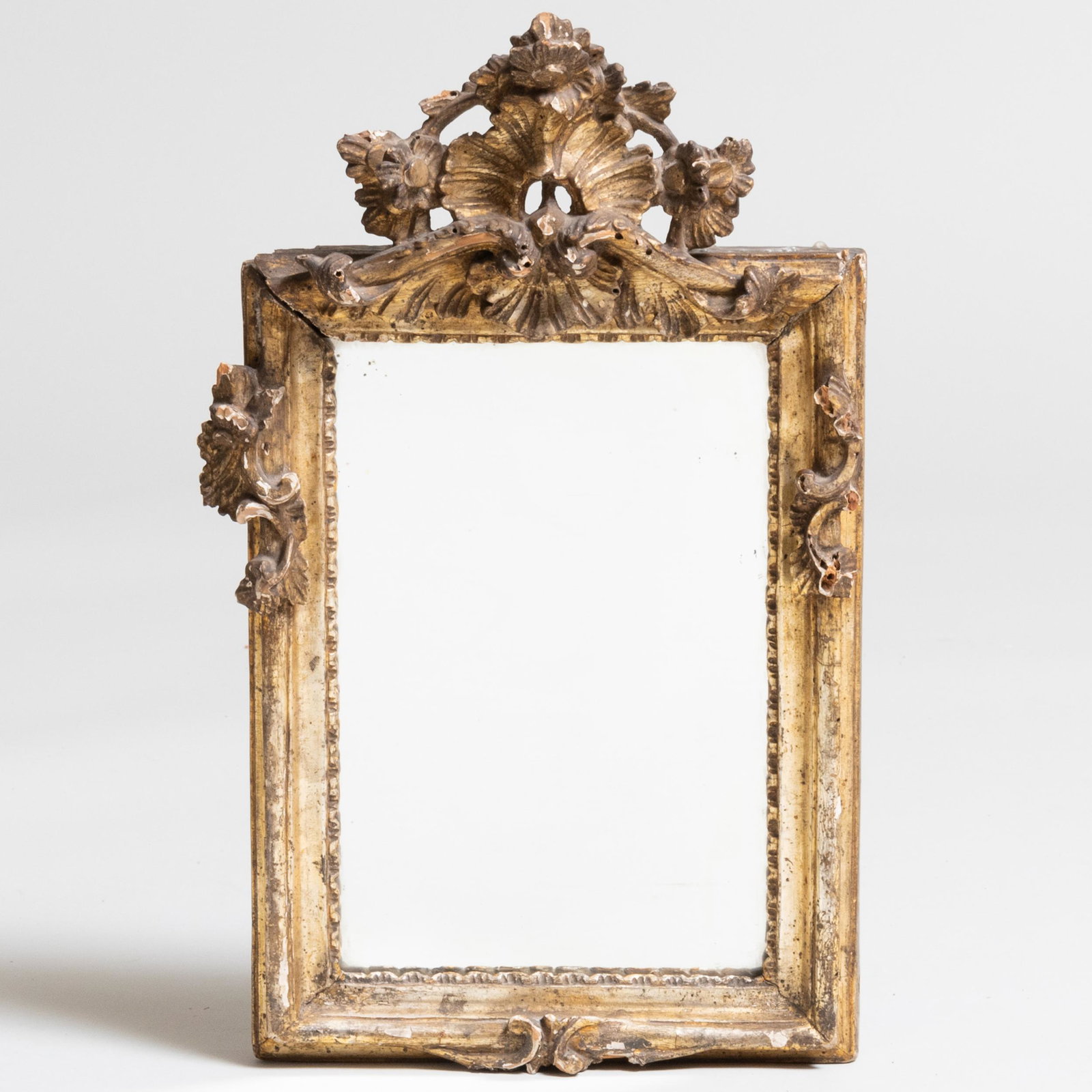 Small Italian Baroque Silver-Gilt Mirror (1 of 4)