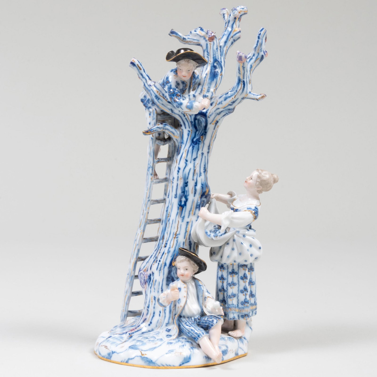 Meissen Porcelain Figural Group of Apple Picking (1 of 8)