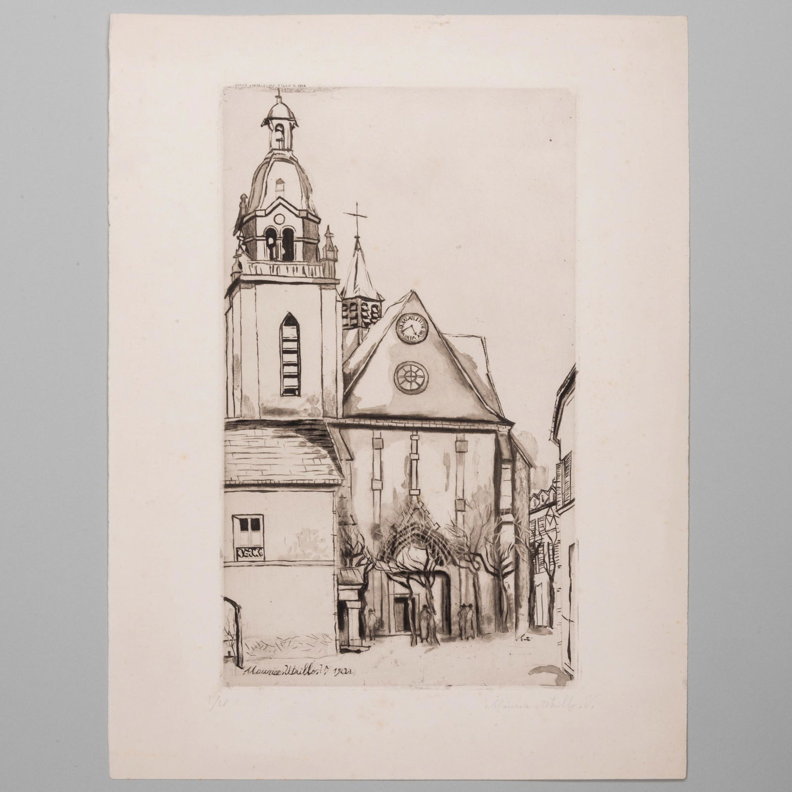 Jacques Villon (1875-1963): Utrillo, L'eglise de Limours (1 of 6)