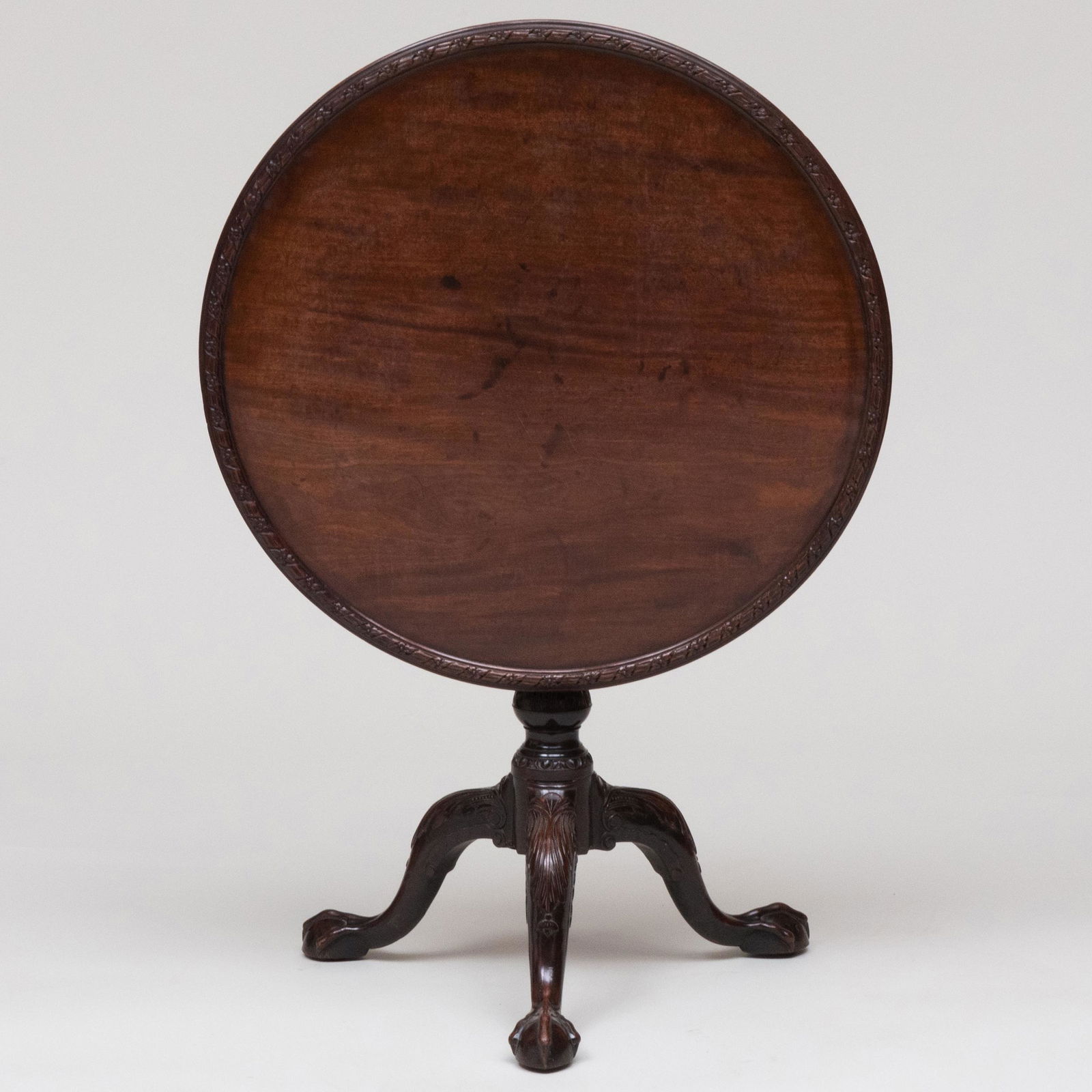 George II Carved Mahogany Tripod Tilt-Top Table (1 of 8)