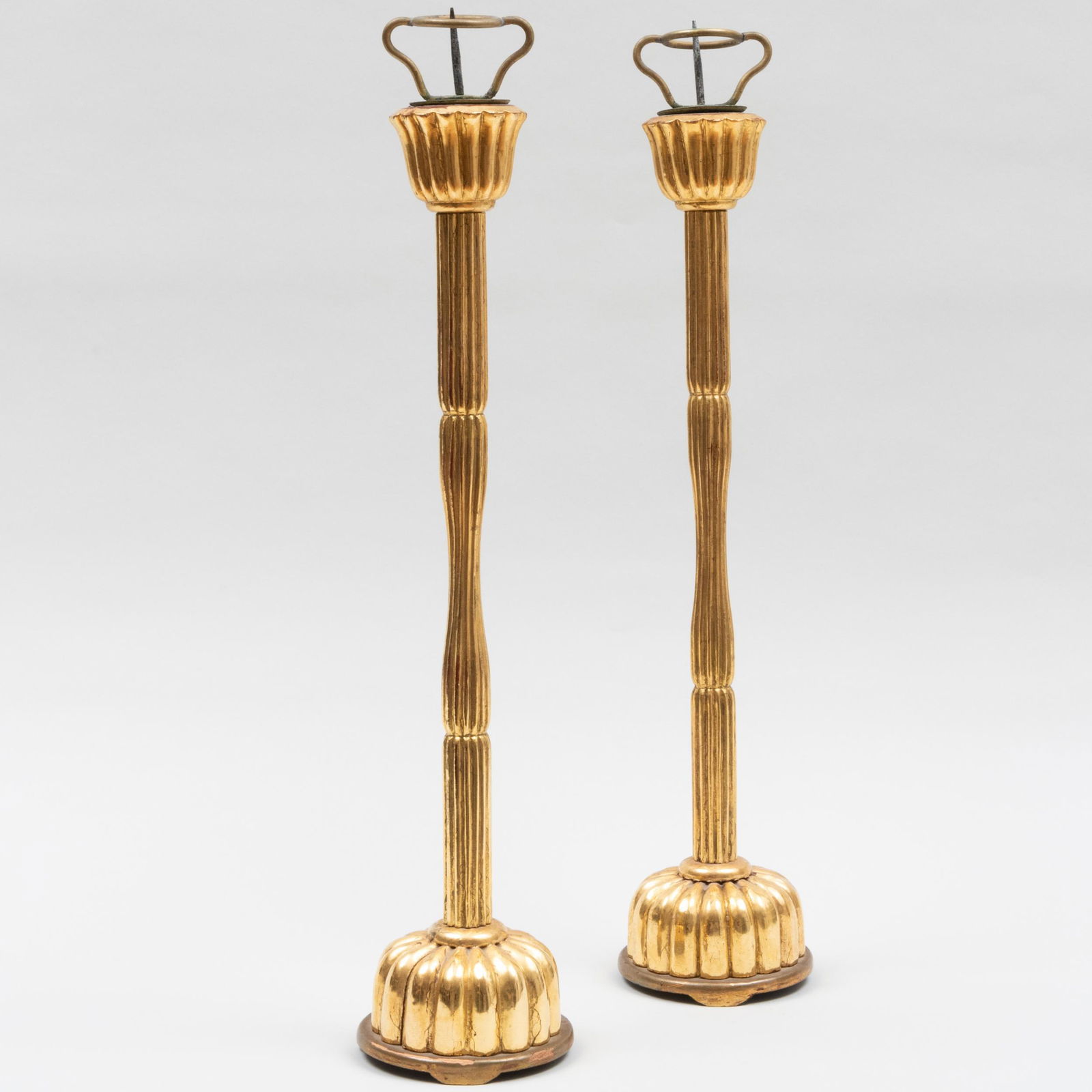 Pair of Japanese Gilt Lacquer Candle Holders (1 of 10)