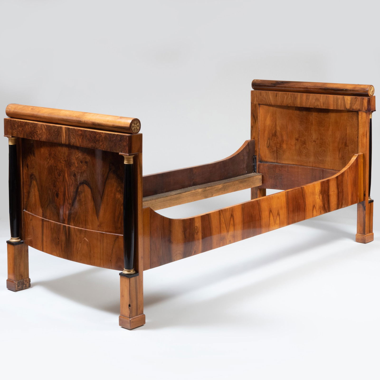 Biedermeier Black Walnut Ebonized Day Bed and a Head and Footboard with One Rail (1 of 10)