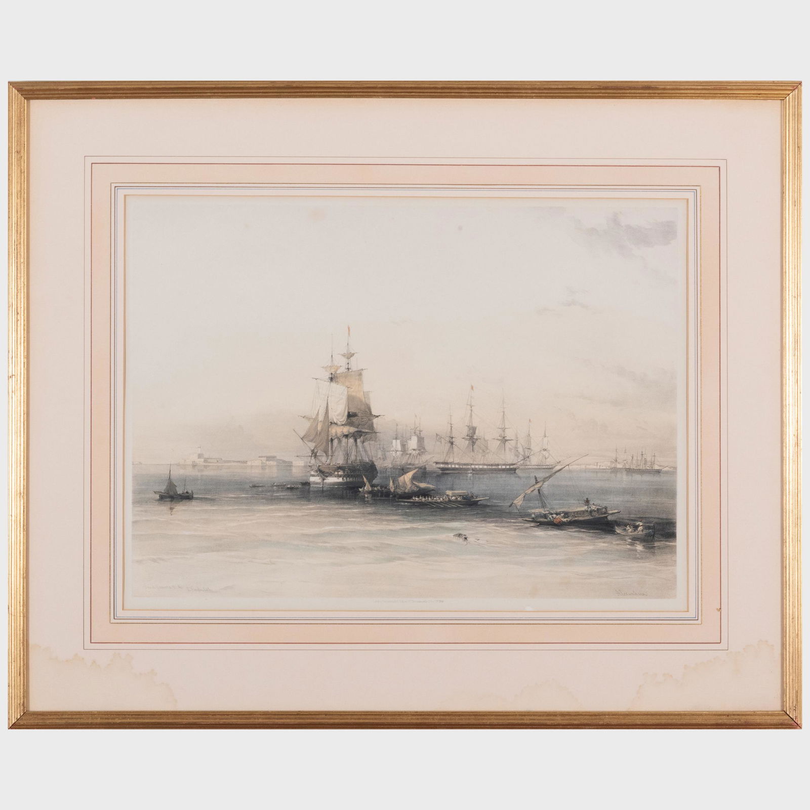 David Roberts (1796-1864): Approach to Alexandria, Egypt (1 of 5)