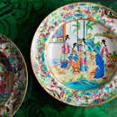 Chinese Export Canton Famille Rose Porcelain Part Service