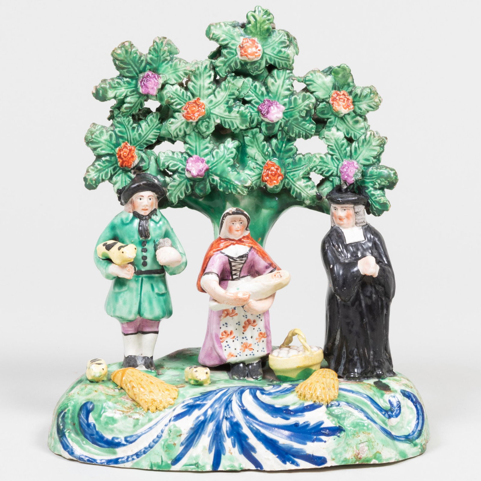 Staffordshire Pearlware Figure Group 'Tithe Pig' (1 of 11)