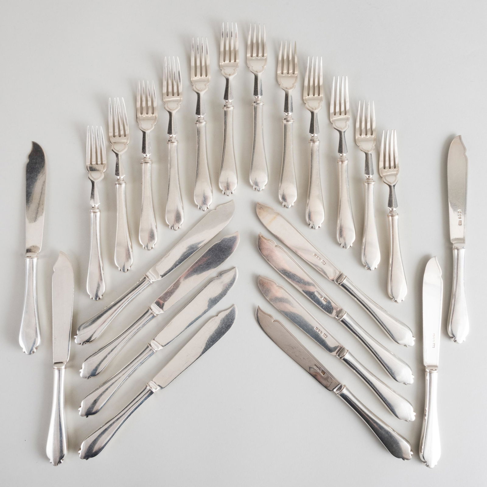 English Silver Fish Service for Twelve (1 of 7)