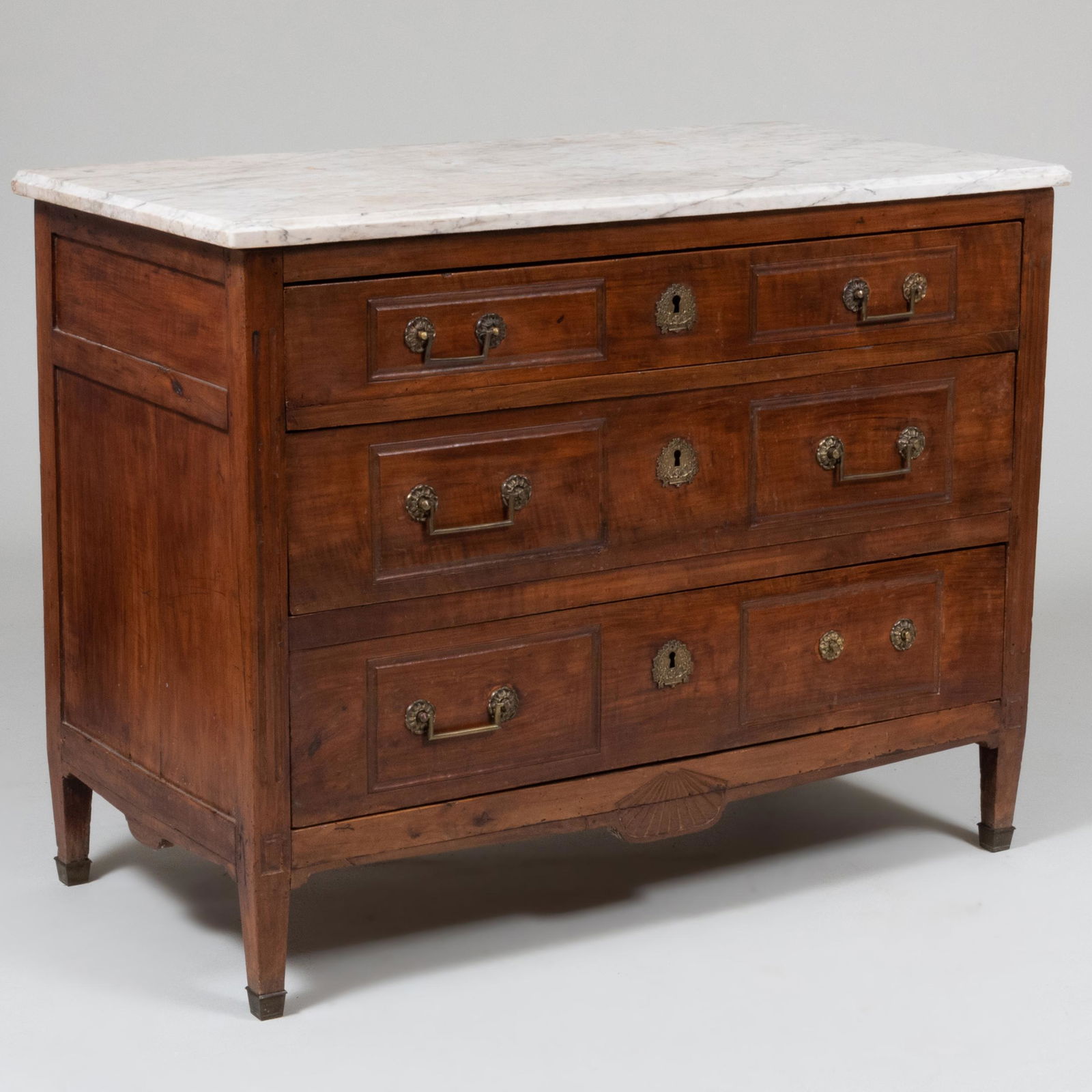 Louis XVI Provincial Brass-Mounted Walnut Commode (1 of 15)