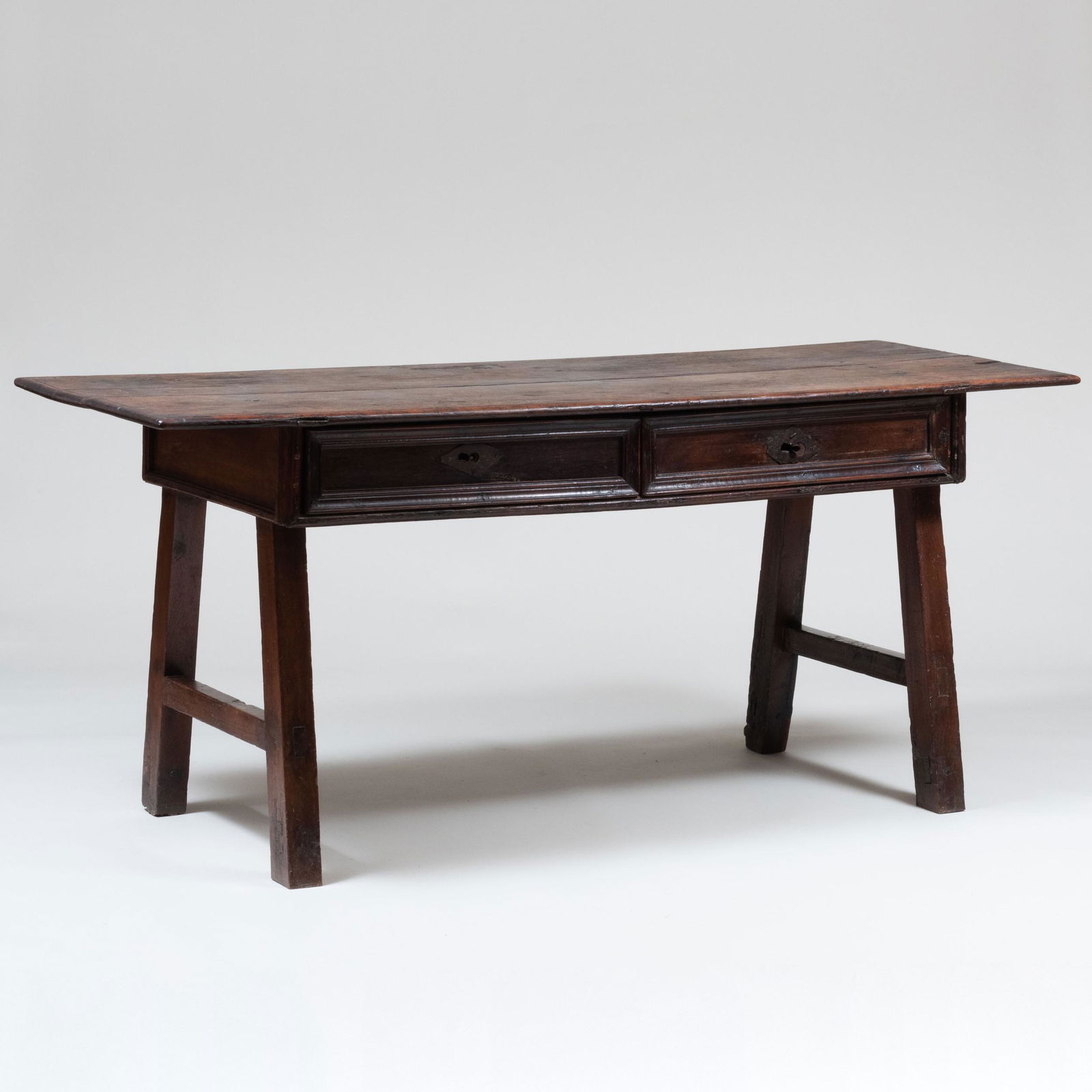 Spanish Rustic Walnut Trestle Table (1 of 11)