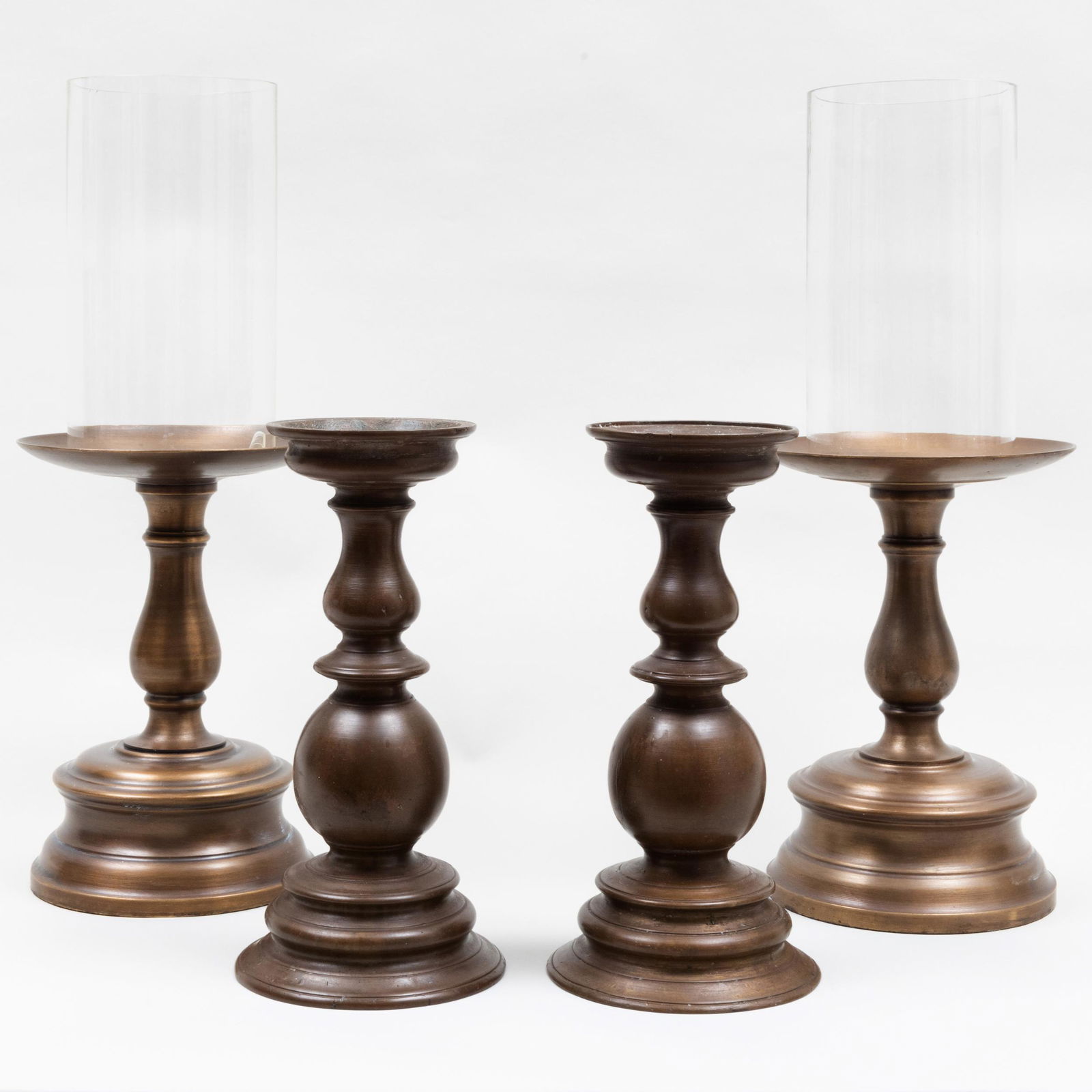 Two Pairs of Continental Baroque Style Bronze Candlesticks (1 of 15)