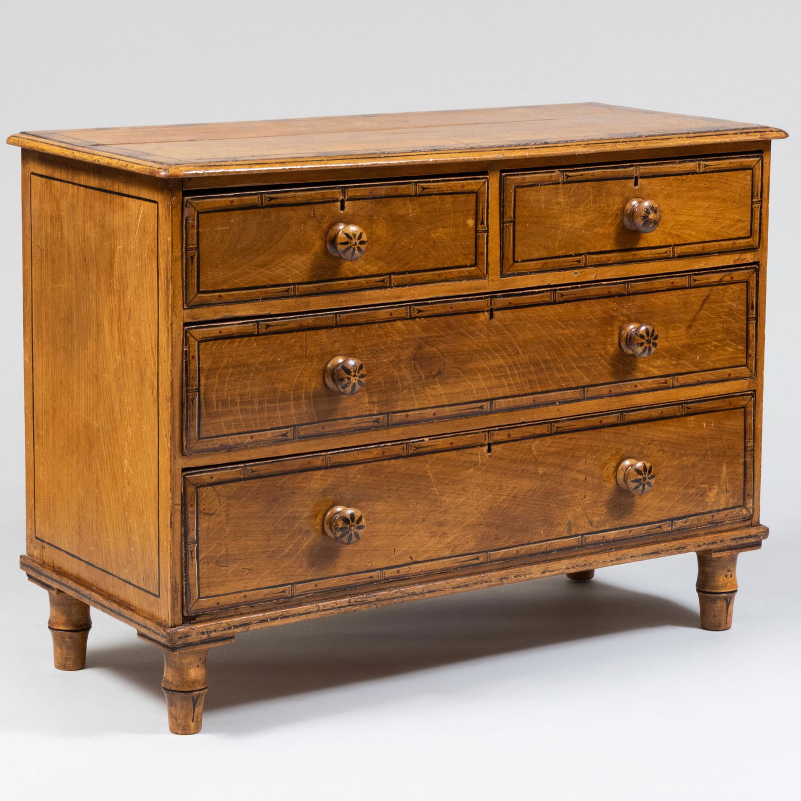 English Painted Cottage Chest of Drawers (1 of 10)