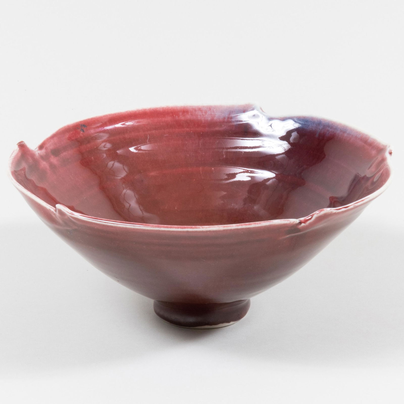 Contemporary Copper Red Glazed Porcelain Bowl (1 of 6)