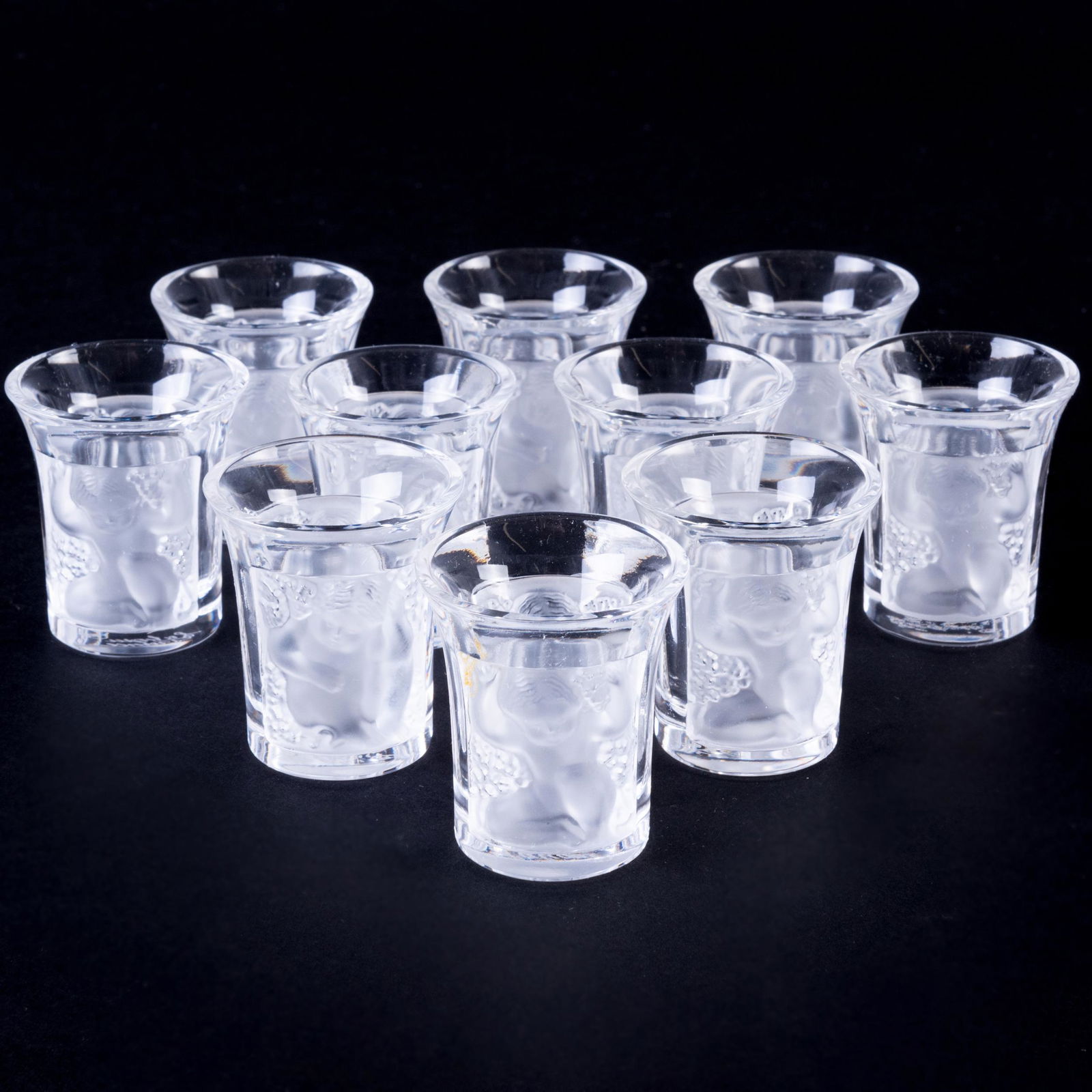 Set of Ten Lalique Glass Shot Cups (1 of 10)