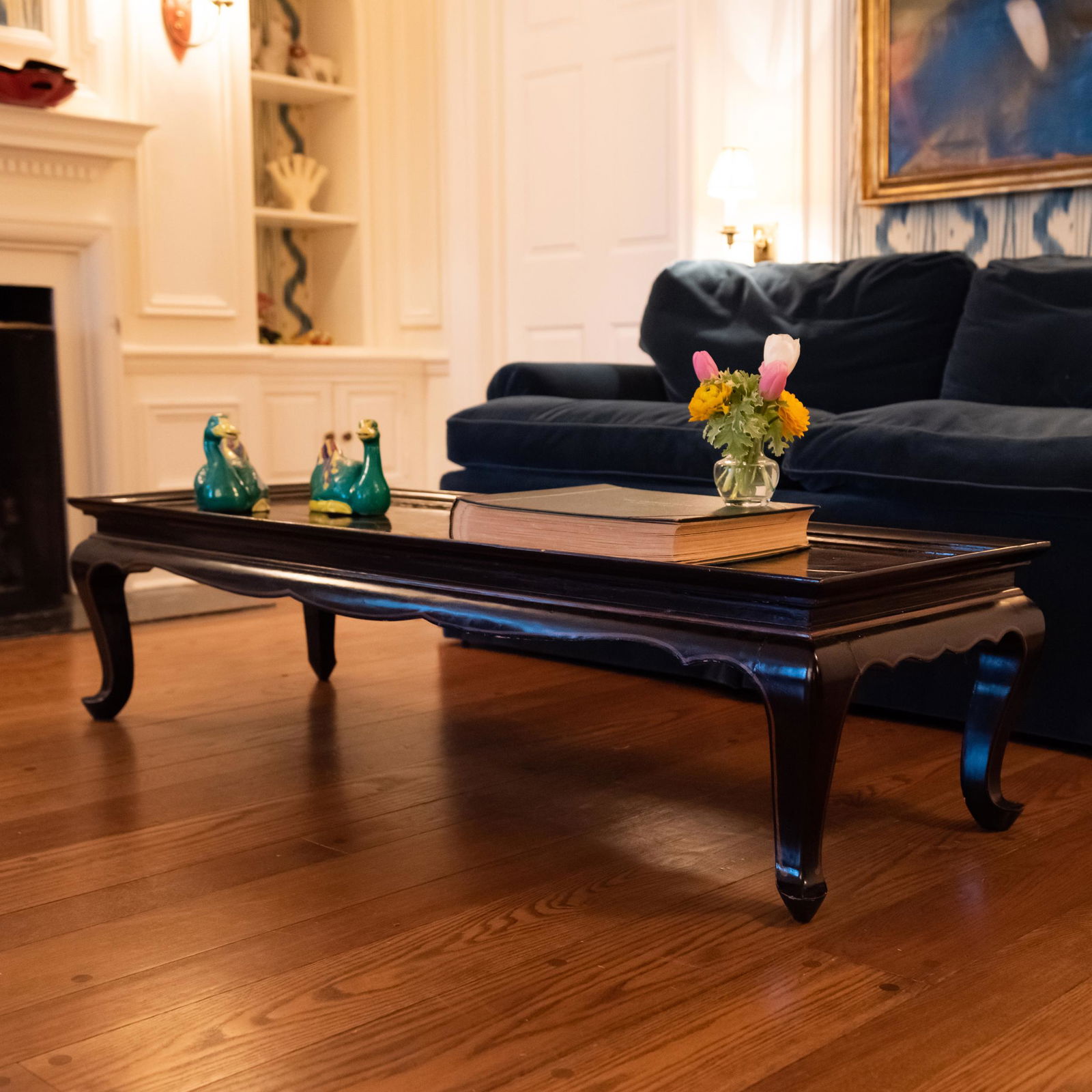 Chinese Black and Polychrome Lacquer Low Table (1 of 9)