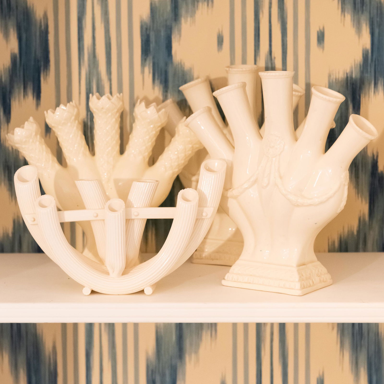 Three Creamware Quintal Vases and Another Creamware Vase (1 of 13)