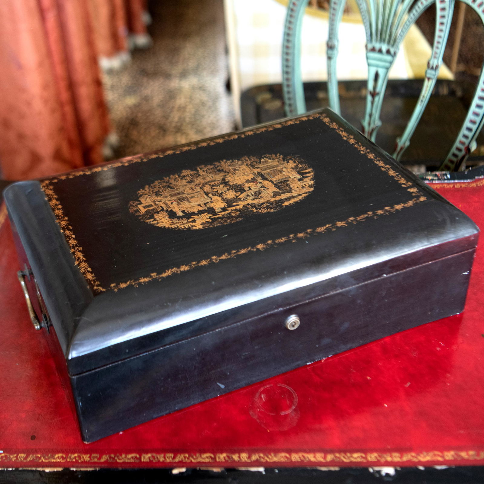 Chinese Black Lacquer and Parcel-Gilt Box (1 of 8)