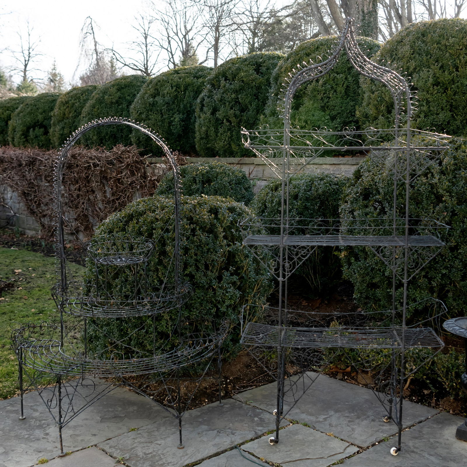 Two Black Painted Wire Work Plant Stands (1 of 12)