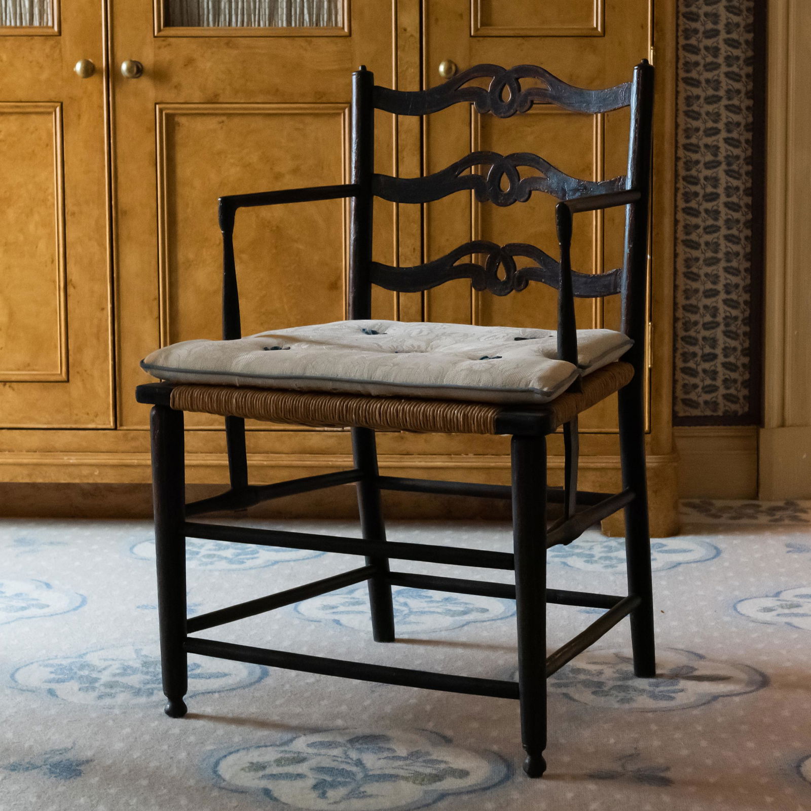 Painted George III Style Ladderback Armchair (1 of 11)