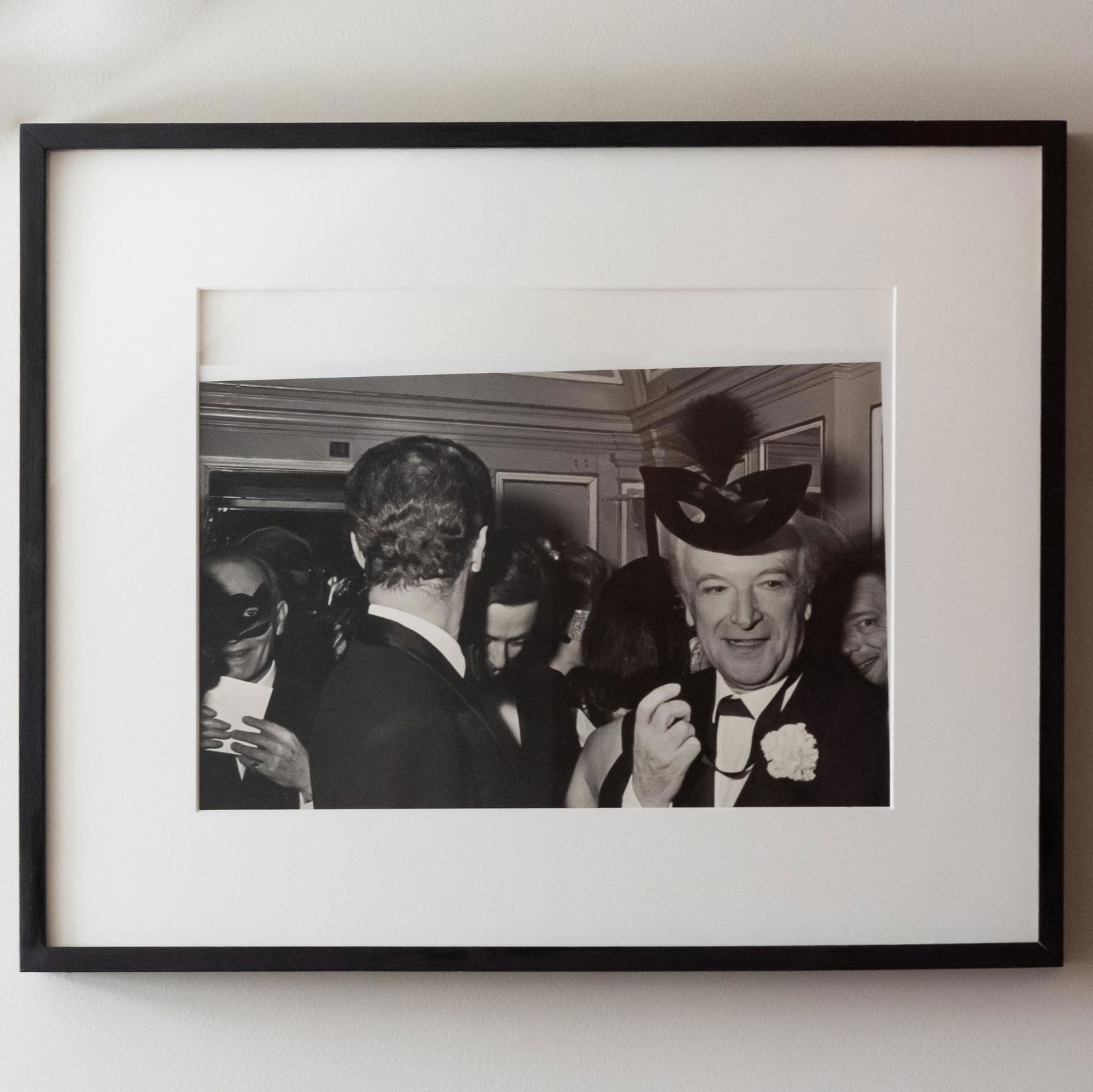 Harry Benson (b. 1929): Cecil Beaton at Truman Capote's Black and White Ball at the Plaza Hotel: Harry Benson (b. 1929): Cecil Beaton at Truman Capote's Black and White Ball at the Plaza Hotel Archival pigment print, signed, from the edition of 35, with label from Staley Wise Gallery, NY. 10 x 13