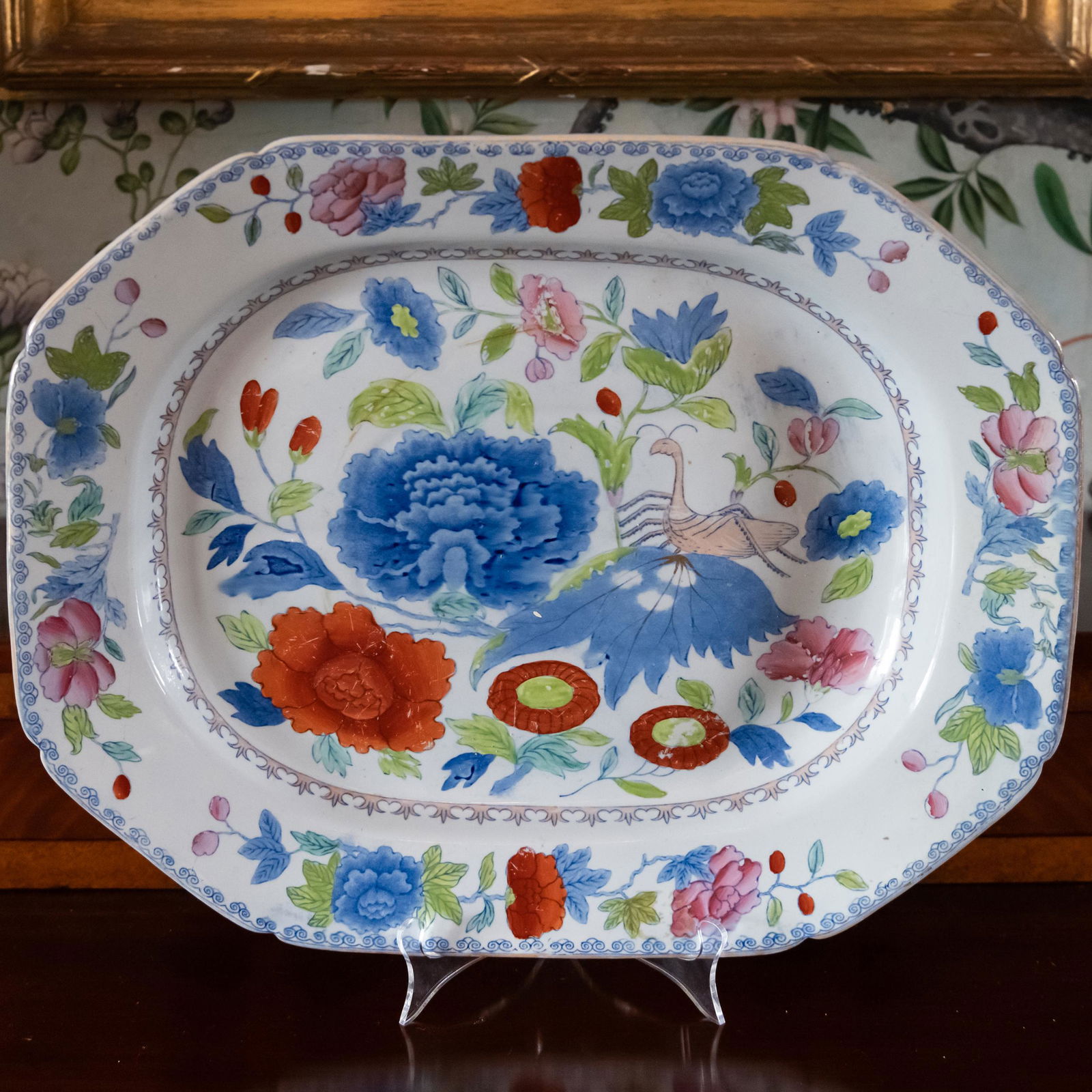 English Ironstone Transfer Printed and Enriched Platter (1 of 6)