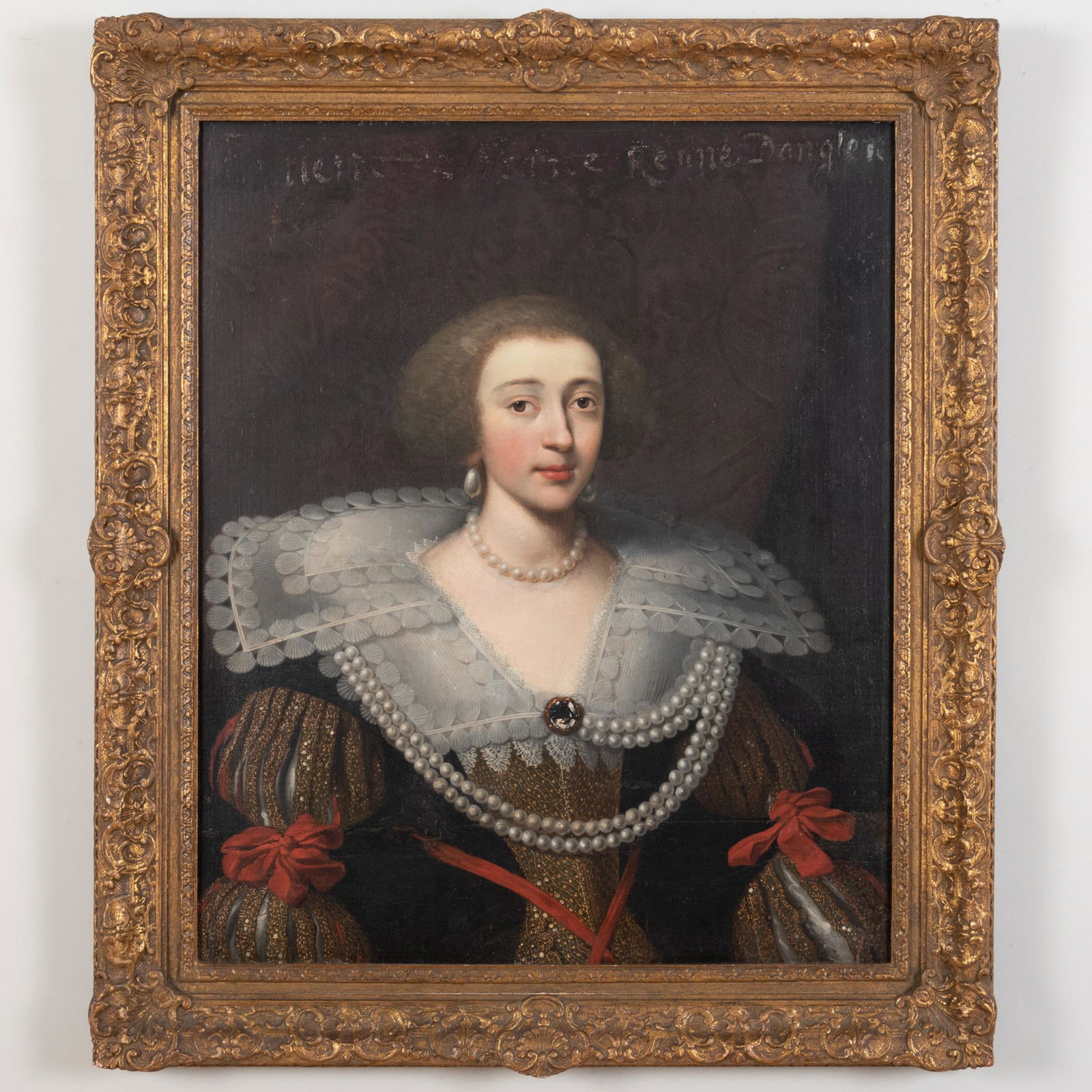 Attributed to Cornelis Jonson (193-1661): Portrait of a Lady said to be Henrietta Maria, Wife of (1 of 6)