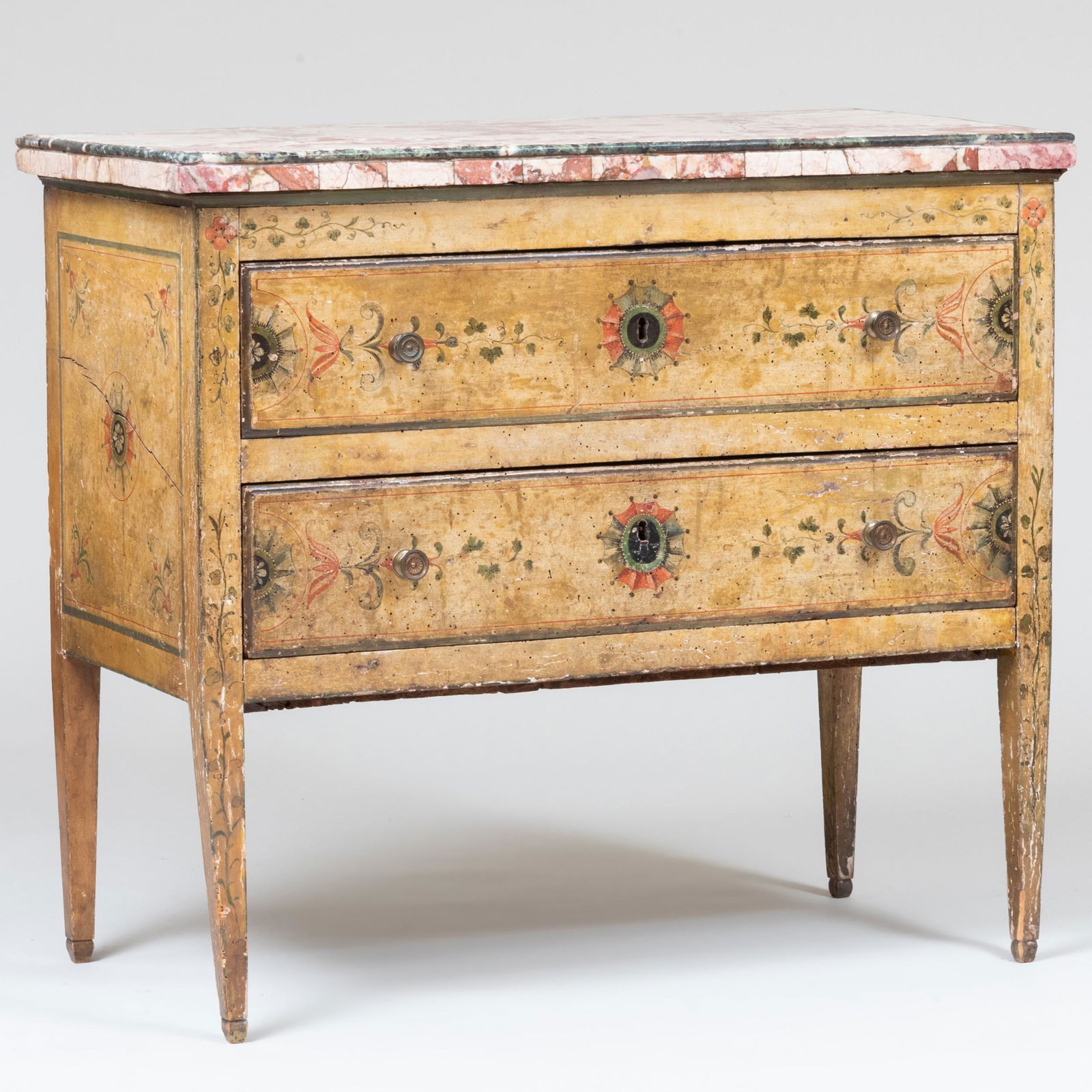Italian Neoclassical Polychrome Painted Chest of Drawers (1 of 16)