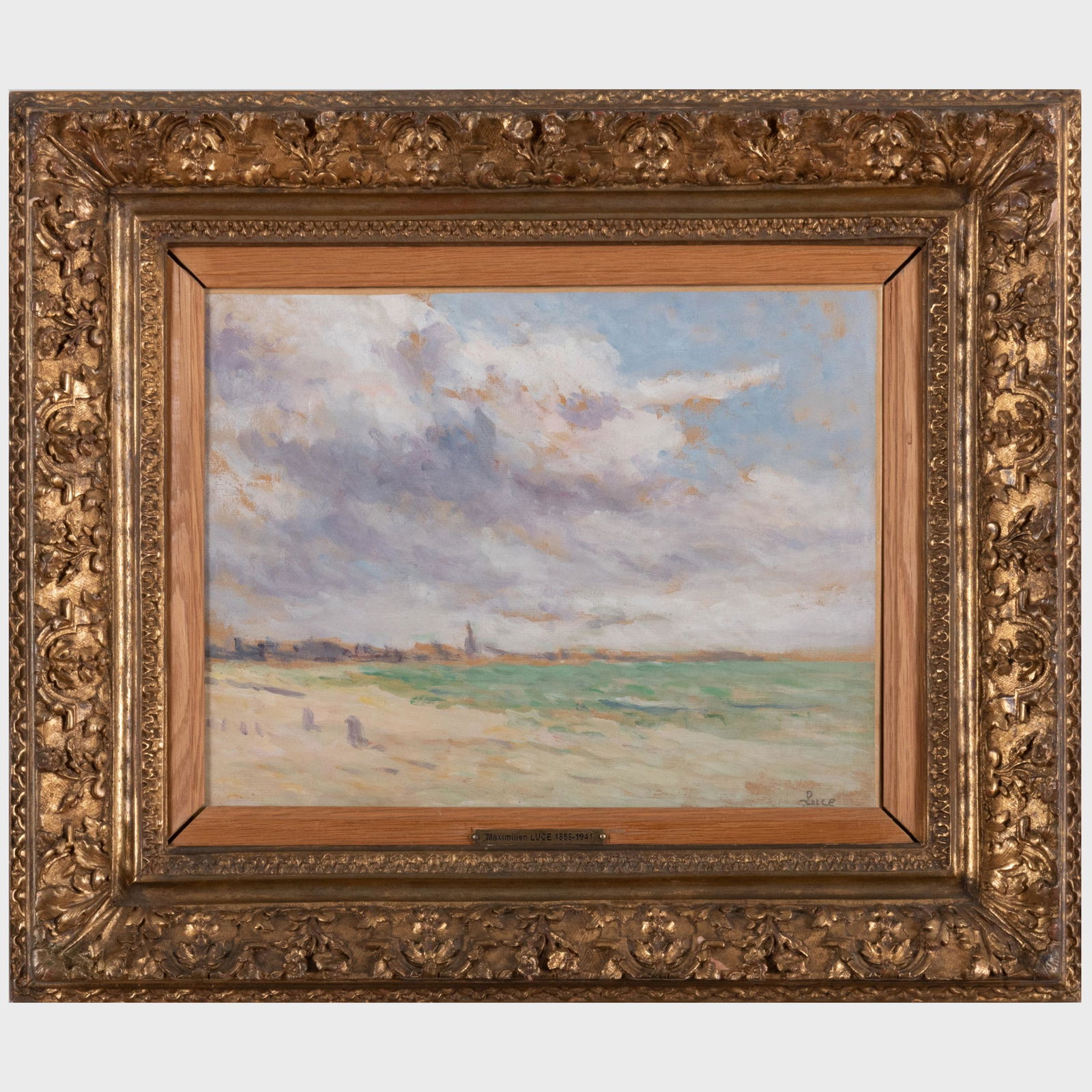 Maximilien Luce (1858-1941): ParamÃ©, la plage: Maximilien Luce (1858-1941): ParamÃ©, la plage Oil on canvas, signed 'Luce' lower right, lined. 11 x 14 in., 18 1/2 x 21 1/2 in. (frame). Literature: Bazetoux no. 895. Sold Tradart, Deauville, Dece