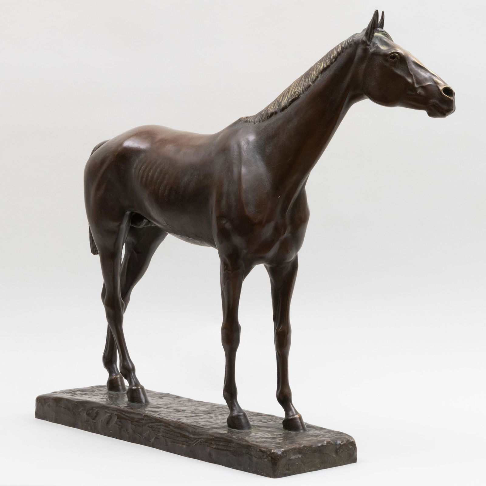 After Jean-Leon Gerome (1824-1904): Horse: After Jean-Leon Gerome (1824-1904): Horse Bronze, signed 'JL Gerome' lower right. 26 x 23 x 7 in.