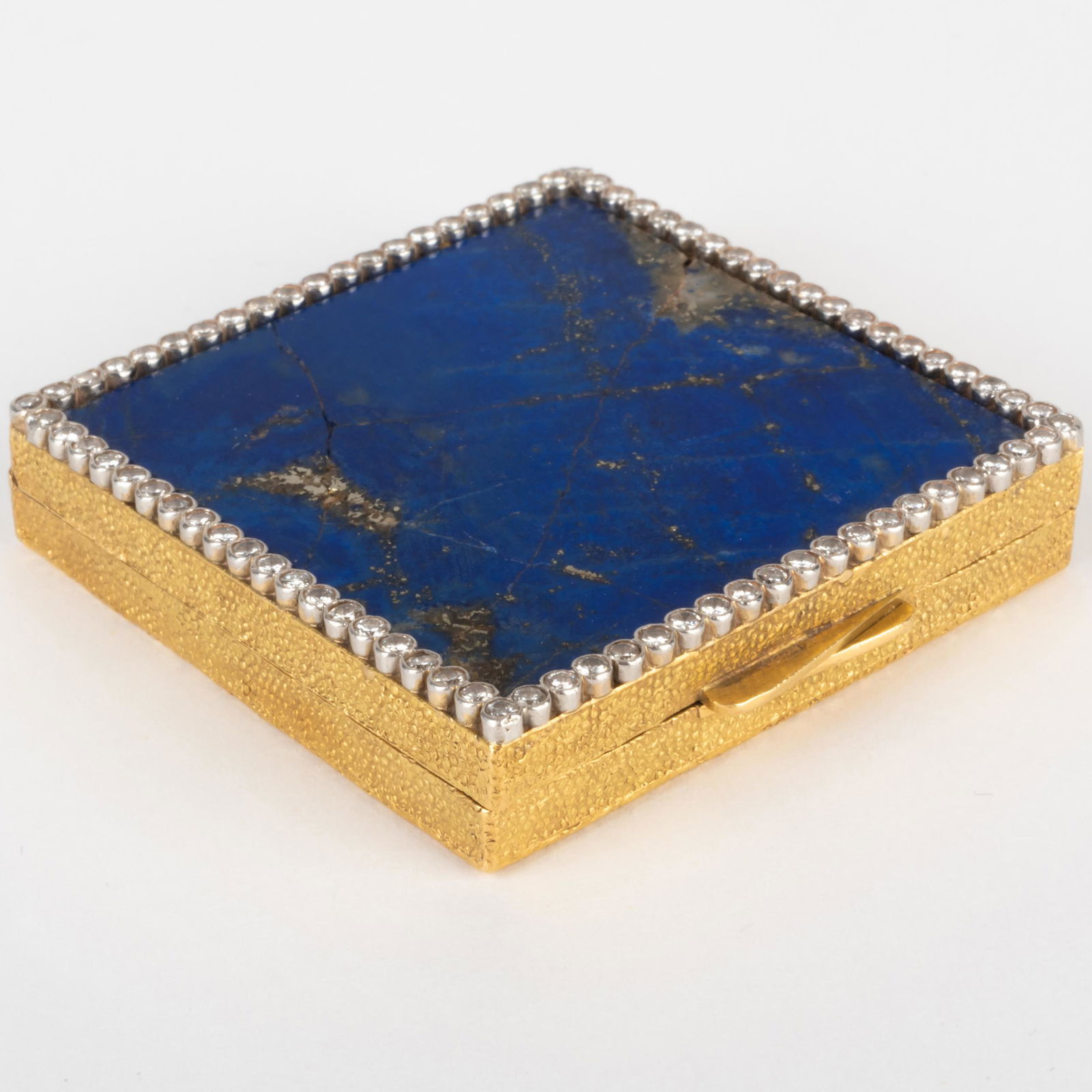 18k Gold, Platinum, Lapis Lazuli and Diamond Compact (1 of 7)