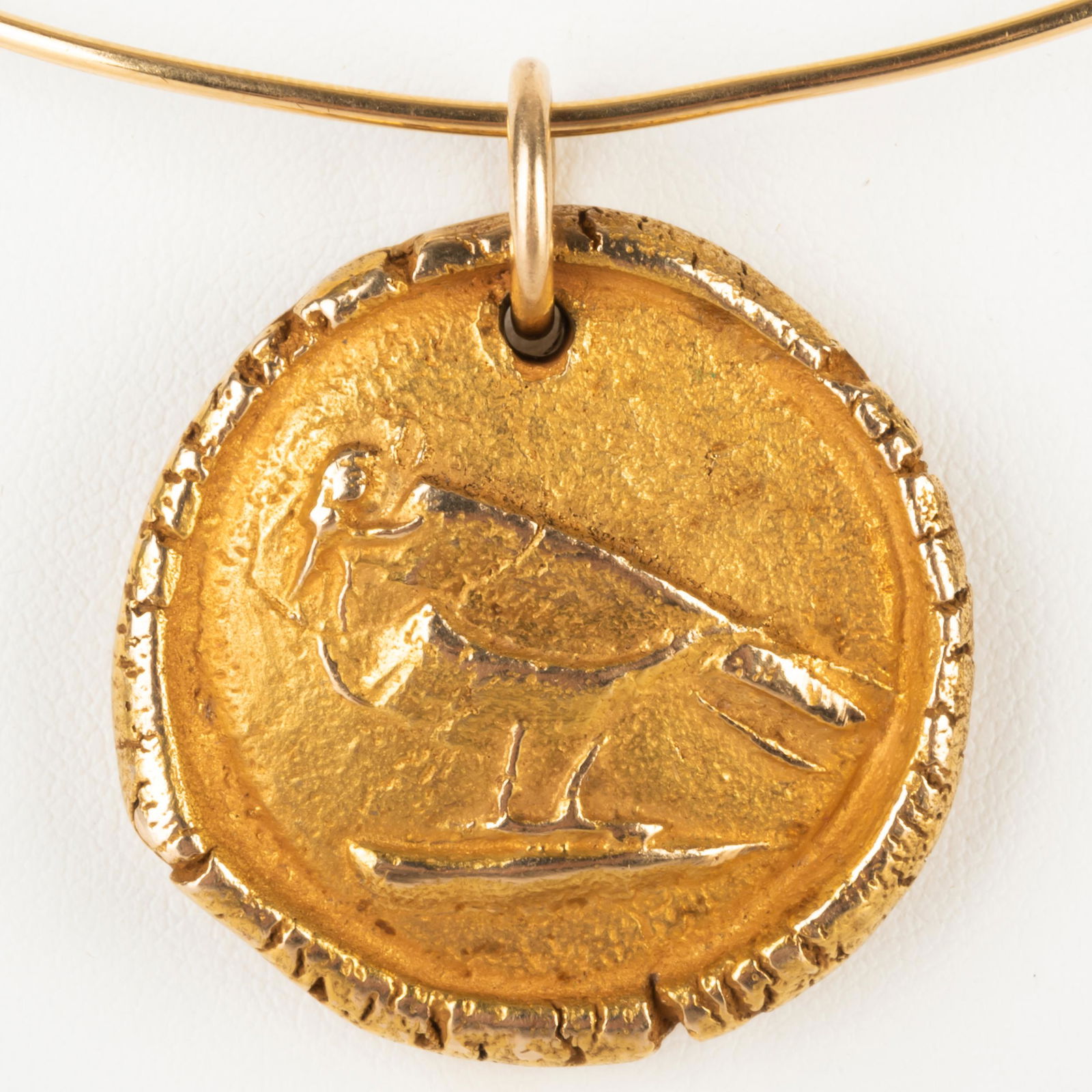 After Pablo Picasso 14k Gold Dove Pendant (1 of 7)