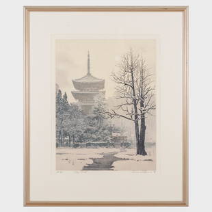 Brian Williams: Toji Mist: Brian Williams: Toji Mist Etching in black and grey on wove paper, 1998, signed, titled and dated in pencil, numbered A/P 3/3. 25 x 19 in. (sight), 35 1/2 x 29 in. (frame). Chalet Espérance: The Coll