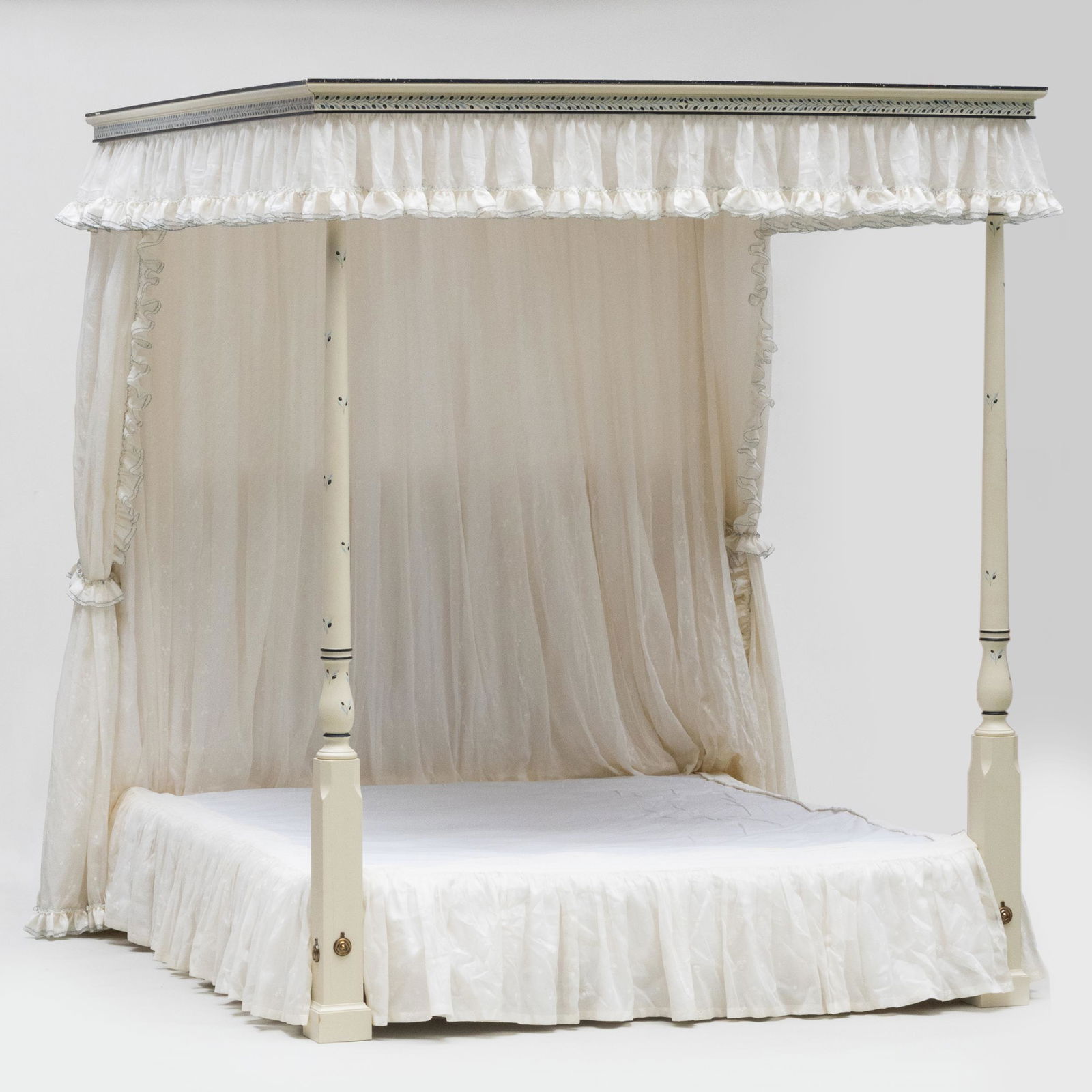 Modern Painted Canopy Bed (1 of 10)