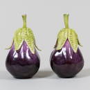 Pair of Lady Anne Gordon Porcelain Models of Eggplants