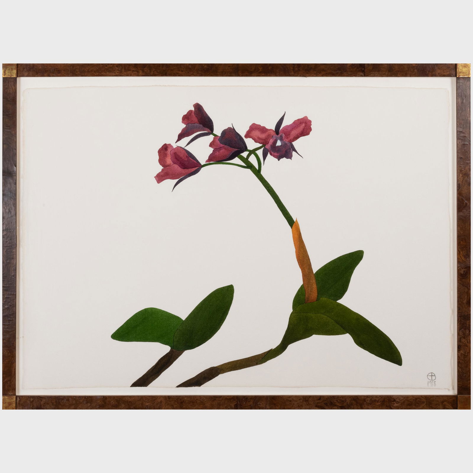 Ed Baynard (1940-2016): Untitled (Flowers): Ed Baynard (1940-2016): Untitled (Flowers) Watercolor on paper, 1978, signed with the artist's monogram and dated lower right. 29 x 42 in. (sheet), 34 x 45 1/2 in. (frame).
